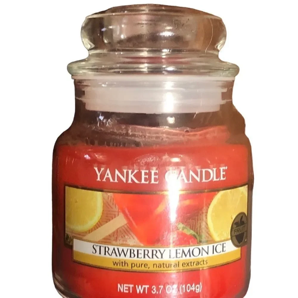 Yankee Candles Strawberry Lemonade And Cotton Candy 3.7 Oz Each